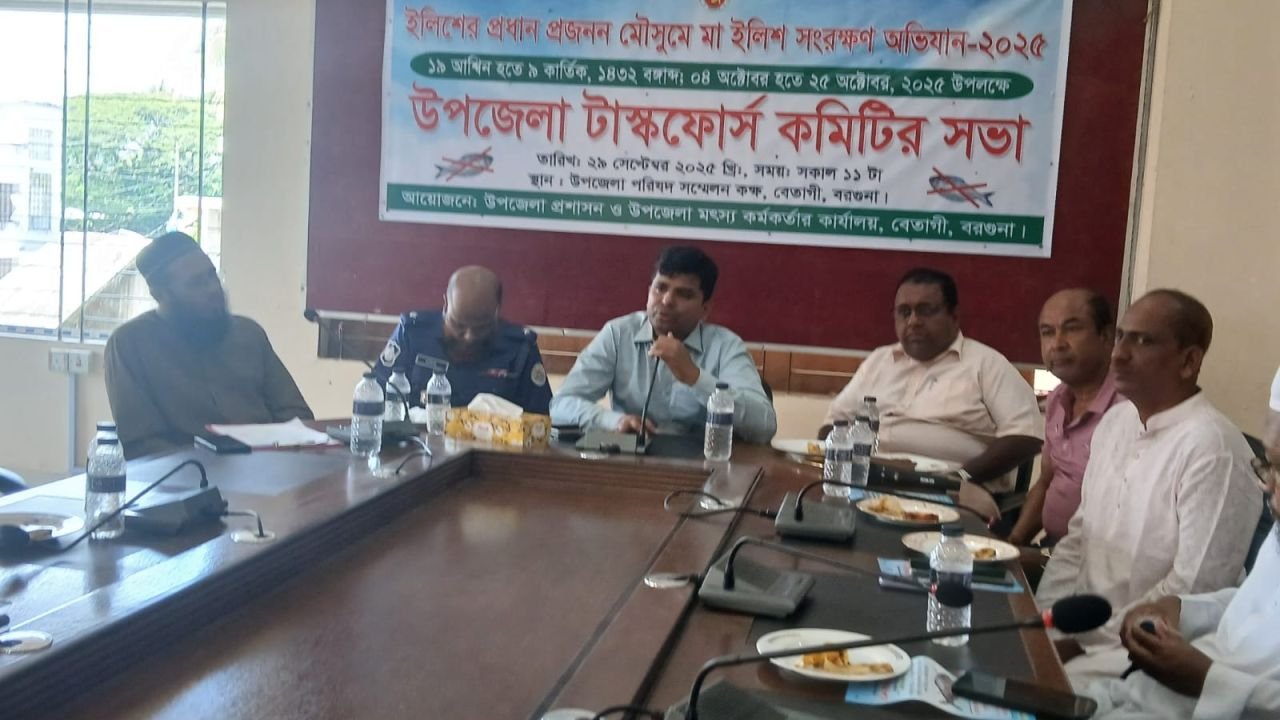 বেতাগীতে মা ইলিশ সংরক্ষণে টাস্কফোর্স কমিটির সভা অনুষ্ঠিত